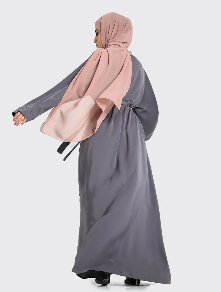 Grey Plain Abaya